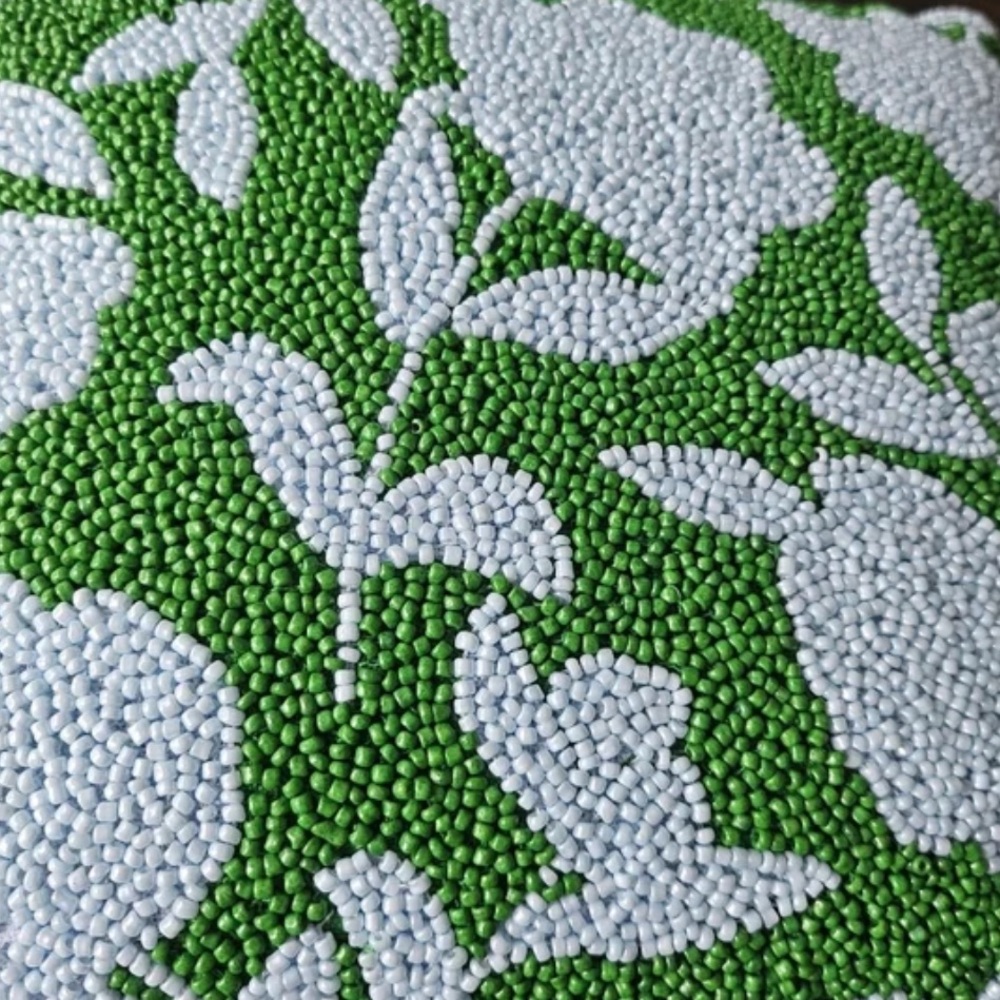 NWT! Kate Spade x Target Beaded Floral Accent Limited Edition Pillow - Picture 3 of 4